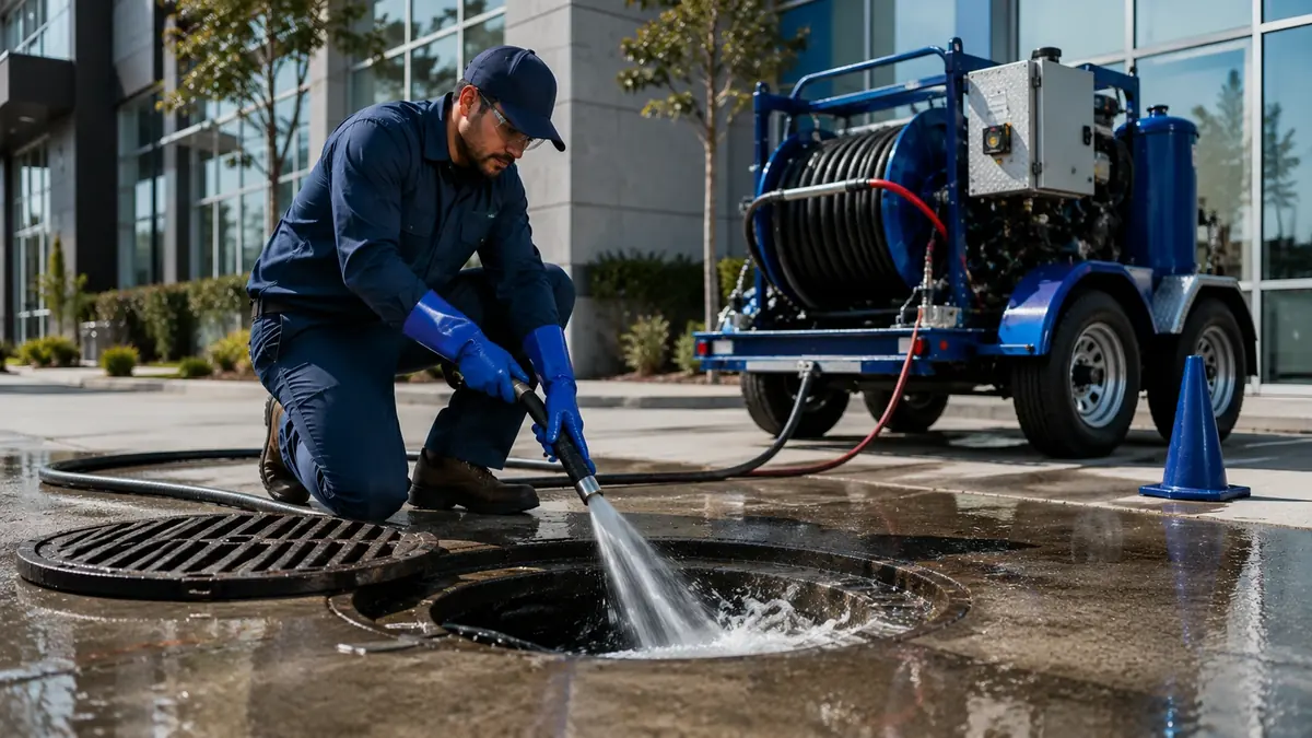 Commercial Hydro Jet Drain Cleaning in Fellows