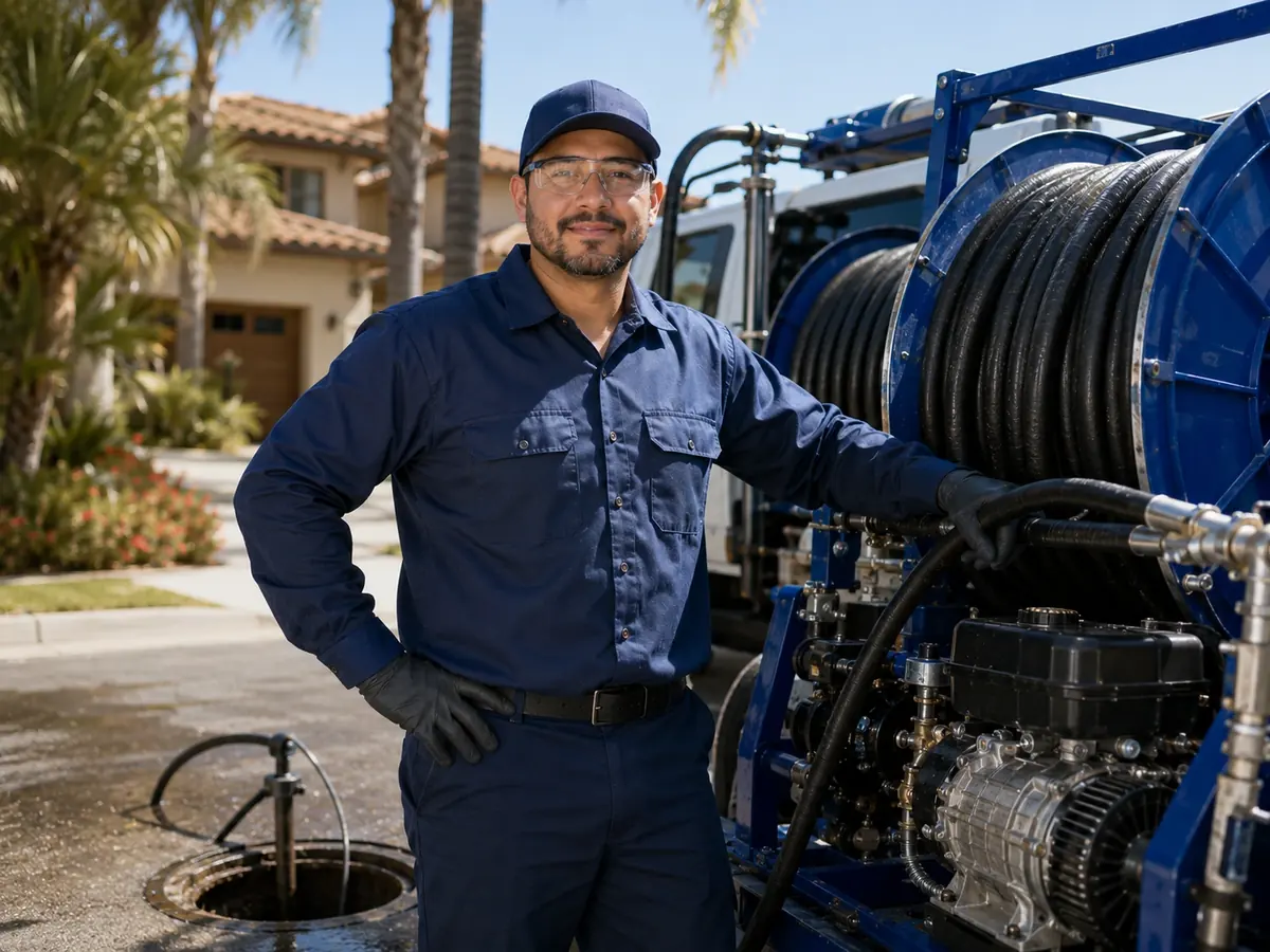 Hydro jet sewer cleaning in Fellows