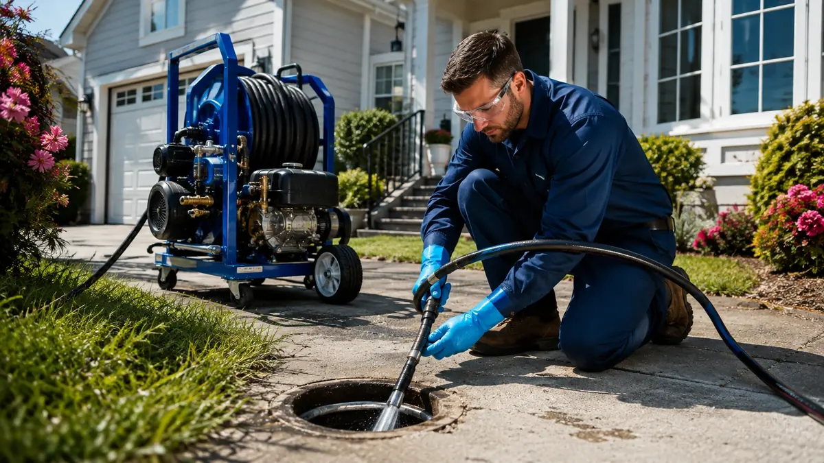 Residential Hydro Jet Drain Cleaning in Fellows